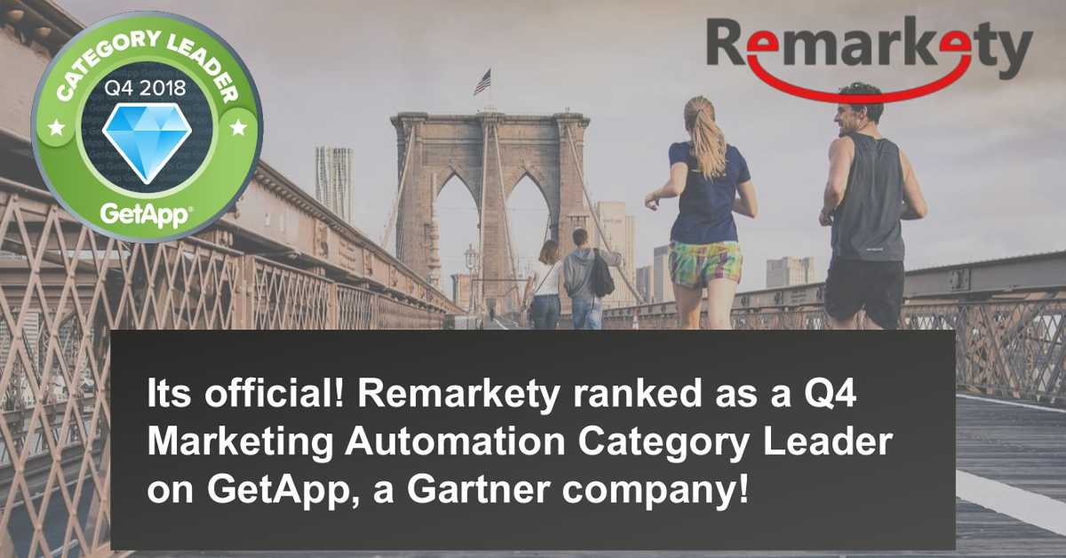 Remarkety Ranked As a Category Leader On GetApp, a Gartner Company