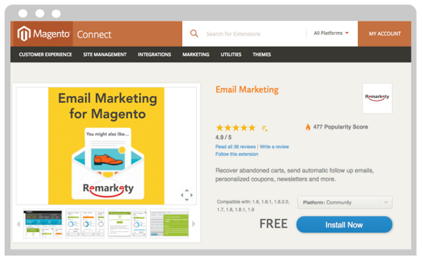 Email Marketing Extension on Magento Remarkety