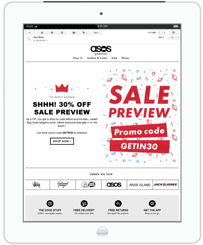 Asos Automated Email Order Follow Up Image