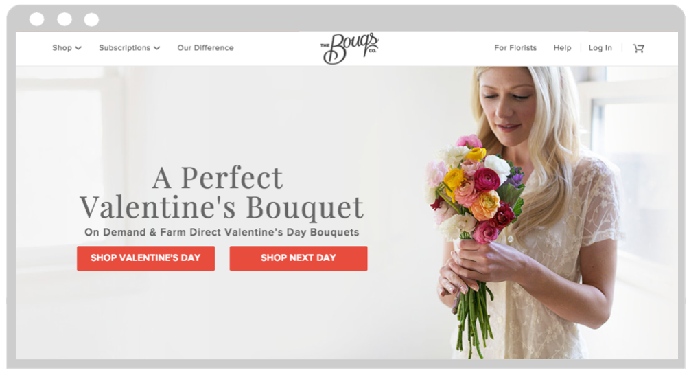 Bouqs Website Valentine's Day