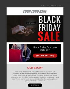 cyber weekend email template for black friday