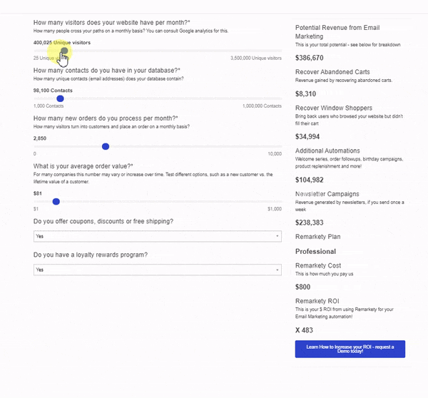 Remarkey ROI Calculator