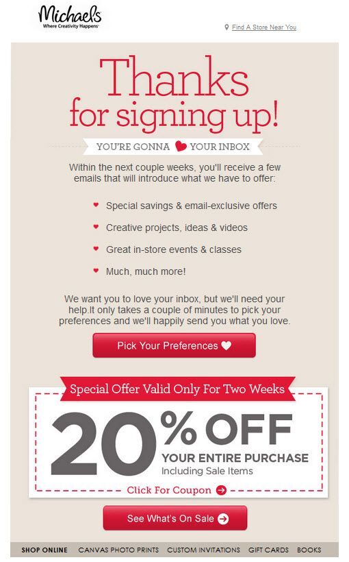 thank you email - ecommerce